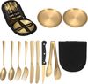 ibettertec Besteck-Set Besteck-Set,Besteckset für 2 Personen,10 teilig Edelstahl Besteck set, Edelstahl, Essbesteck mit Messer Gabel Löffel, Tafelmesser Bild 4