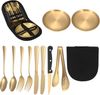 ibettertec Besteck-Set Besteck-Set,Besteckset für 2 Personen,10 teilig Edelstahl Besteck set, Edelstahl, Essbesteck mit Messer Gabel Löffel, Tafelmesser Bild 5