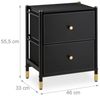 Relaxdays Beistellschrank mit 2 Schubladen Bild 5