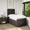 vidaXL Boxspringbett mit Matratze Dunkelbraun 90x190 cm Stoff 3292639 Bild 4