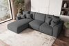 99rooms Gusto Ecksofa Strukturstoff NEVE Anthrazit Links mit Schlaffunktion Bild 2