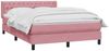 vidaXL Boxspringbett mit Matratze Rosa 160x220 cm Samt 3318416 Bild 3