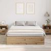vidaXL Aufbewahrungsbettgestell Artisan-Eiche 150 x 200 cm 3335388 Bild 4