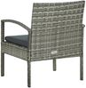 vidaXL Gartenstuhl mit Kissen Poly Rattan Grau 45796 Bild 4