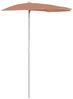vidaXL Halb-Sonnenschirm mit Mast 180x90 cm Terrakottarot 315564 Bild 2