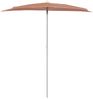 vidaXL Halb-Sonnenschirm mit Mast 180x90 cm Terrakottarot 315564 Bild 3
