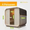Artsauna Fasssauna Nolvik L, Outdoor-Sauna aus Fichtenholz, 6 kW Ofen, LED, Komplettset mit Sanduhr, Eimer & Thermometer, winterfest, Cube Design Bild 4