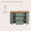 OTTO home Sideboard MAMBO, Breite 125cm, 2 Türen, 3 Schubkästen, push-2-open (1 St, 2 farbige Ausführung, in verschiedenen Farben erhältlich), Sideboard, Kommode, Wohnzimmer, Flur, Arbeitszimmer Bild 4