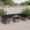 vidaXL Gartensofa-set 11 pcs Grau und Marineblau Poly-Rattan 3349387 Bild 3