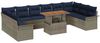 vidaXL Gartensofa-set 11 pcs Grau und Marineblau Poly-Rattan 3349387 Bild 2