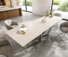 Esstisch Edge 200-300x100 Keramik Laminam® Travertino Bianco Creme-Weiß Spider Flachstahl Edelstahl ausziehbar Bild 4