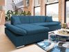 'Malwi' Ecksofa Cord, Blau, 76 x 161 x 278 cm, Links Bild 2