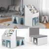 Kinderregal Onix Grau 97.1 x 78.4 cm mit 6 Faltboxen grau Vicco Bild 2