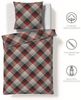 Fleuresse Aspen Biber Bettwäsche 135x200 Karo Streifen braun rost grau 434478-3 Bild 4