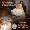 LazyCloud Sitzsack für Erwachsene mit integrierter [Nackenstütze] Cord | XXL Indoor Bean Bag mit Füllung | perfekt als Chill-, Lese- oder Gaming Sessel (90 x 80 x 70 cm) (Sandbeige) Bild 3