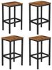 Vasagle Barhocker, 4er Set, Barstuhl, Küchenstuhl, für Küche, Wohnzimmer, Esszimmer, Industrie-Design, vintagebraun-schwarz LBC265B01 von Songmics Bild 4