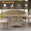 Gartenlounge-Set mit rundem Glastisch und 4 Stühlen, 5-teilig, Loungeset, Essgruppe für Garten Bild 3