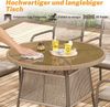Gartenlounge-Set mit rundem Glastisch und 4 Stühlen, 5-teilig, Loungeset, Essgruppe für Garten Bild 5
