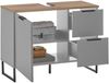 Badezimmer-Set >Denver< (3-tlg.) in grau matt / Evoke Eiche Dekor - 140x195x35 (BxHxT) Bild 4