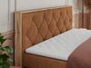 Boxspringbett VENETO KING, Doppelbett mit Multipocket-Matratze, Polsterbett mit Kopfstütze - 200 x 200 cm - Orange Stoff - H4 Bild 3