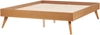 Bett mit Lattenrost BERRIC 140 x 200 cm Holz Heller Holzfarbton Bild 4
