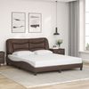 vidaXL Bettgestell mit LED ohne Matratze "Hvar" Braun 160x200 cm 3213943 Bild 4