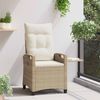 vidaXL Verstellbarer Gartenstuhl Beige und Creme 56 x 60 x 112 cm 42026844 Bild 4