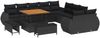 vidaXL Garten-Sofa-Set mit Kissen mit Speicher 13 pcs Schwarz 3363874 Bild 2