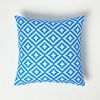 Homescapes Dekokissen Gartenkissen Zoe geometrisch gemustert 2er-Set Outdoor Kissen blau Bild 3