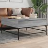 vidaXL Couchtisch Grau Sonoma 95x95x45 cm Holzwerkstoff und Metall 3217067 Bild 3