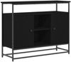 vidaXL Sideboard Schwarz Eichen-Optik 100 x 35 x 80 cm Holzwerkstoff 862978 Bild 2