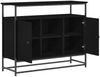 vidaXL Sideboard Schwarz Eichen-Optik 100 x 35 x 80 cm Holzwerkstoff 862978 Bild 5
