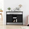 vidaXL Sideboard Schwarz Eichen-Optik 100 x 35 x 80 cm Holzwerkstoff 862978 Bild 4