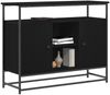 vidaXL Sideboard Schwarz Eichen-Optik 100 x 35 x 80 cm Holzwerkstoff 862978 Bild 3