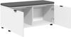 vidaXL Flurbank mit Kissen mit Regal mit Tür Weiß 100 x 38 x 46 cm 891488 Bild 5