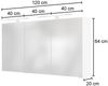 3D-Spiegelschrank 120cm in graphit APIA-03 mit LED-Aufbauleuchte, B/H/T ca. 120/64-69/20 cm Bild 5
