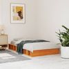 vidaXL Massivholzbett ohne Matratze Wachsbraun 90x200 Kiefernholz 844431 Bild 1