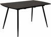 Esstisch Sabina ausziehbar 140-180 x 80 cm 6-10 Personen Küchentisch mit Metallgestell für Küche, Esszimmer Holz Optik Schwarz Bild 2