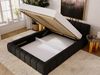 GRAINGOLD Alicante Polsterbett 180x200, Doppelbett mit Bettkasten und Kopfteil, Bouclé-Stoff, Schwarz Bild 4