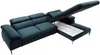 Vente-unique - SEPINA Sofa SamtStoff Blau - B 182 cm x H 75 cm x L 288 cm Bild 5