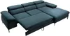 Vente-unique - SEPINA Sofa SamtStoff Blau - B 182 cm x H 75 cm x L 288 cm Bild 4