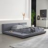 Home Deluxe - Bett mit Ablage GALAXIS - Farbe: Grau, Größe:, mit Matratze H2/H3, 140x200 cm Bild 1