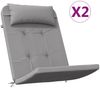 vidaXL Adirondack-Auflagen 2 Stk. Grau Oxford-Gewebe 361831 Bild 2