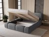 GRAINGOLD Aubi Polsterbett 160x200, Doppelbett mit Bettkasten, Velour-Stoff, Dunkelgrau Bild 5
