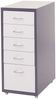 Rollcontainer Boston T851, Schubladenschrank Stahlschrank, 69x28x41cm 5 Schubladen ~ dunkelgrau weiß Bild 3