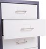 Rollcontainer Boston T851, Schubladenschrank Stahlschrank, 69x28x41cm 5 Schubladen ~ dunkelgrau weiß Bild 5