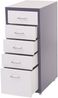 Rollcontainer Boston T851, Schubladenschrank Stahlschrank, 69x28x41cm 5 Schubladen ~ dunkelgrau weiß Bild 4
