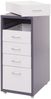 Rollcontainer Boston T851, Schubladenschrank Stahlschrank, 69x28x41cm 5 Schubladen ~ dunkelgrau weiß Bild 2