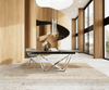 Esstisch Edge 200-300x100 Keramik Laminam®Nero Greco Anthrazit Spider Flachstahl Edelstahl ausziehbar Bild 2