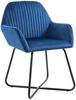 vidaXL Esszimmerstühle 6 Stk. Blau Samt [277006] Bild 2
